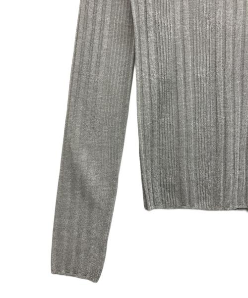 ELENDEEK（エレンディーク）ELENDEEK (エレンディーク) ハイネックシアーリブニット グレー サイズ:Freeの古着・服飾アイテム