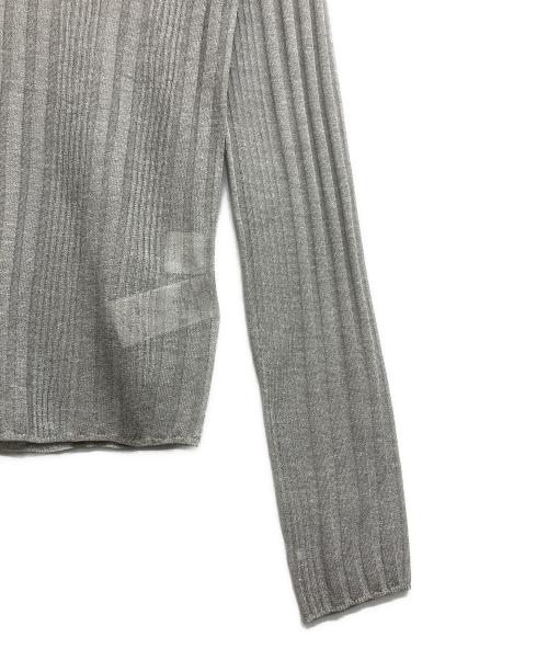 ELENDEEK（エレンディーク）ELENDEEK (エレンディーク) ハイネックシアーリブニット グレー サイズ:Freeの古着・服飾アイテム