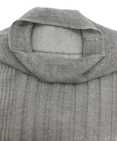 ELENDEEK（エレンディーク）ELENDEEK (エレンディーク) ハイネックシアーリブニット グレー サイズ:Freeの古着・服飾アイテム