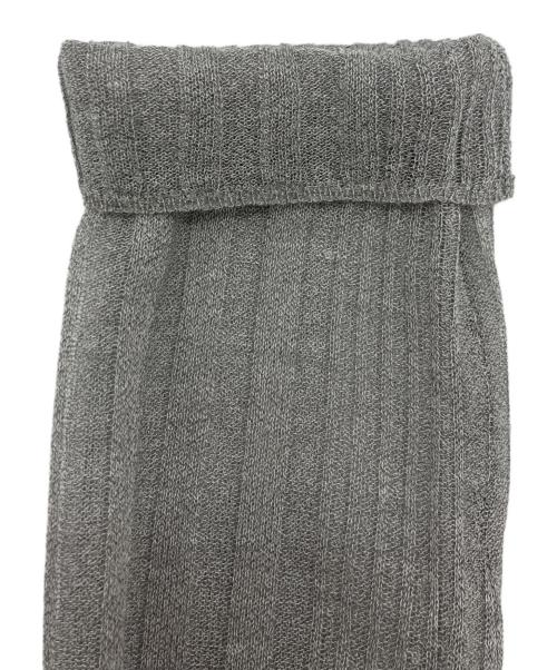 ELENDEEK（エレンディーク）ELENDEEK (エレンディーク) ハイネックシアーリブニット グレー サイズ:Freeの古着・服飾アイテム