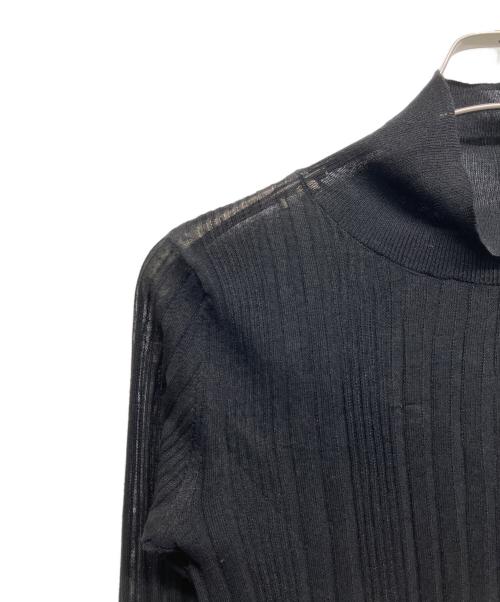 ELENDEEK（エレンディーク）ELENDEEK (エレンディーク) ハイネックシアーリブニット ブラック サイズ:Freeの古着・服飾アイテム