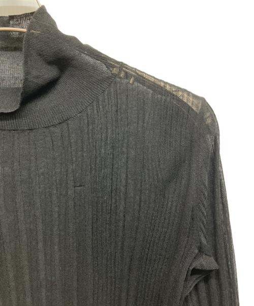 ELENDEEK（エレンディーク）ELENDEEK (エレンディーク) ハイネックシアーリブニット ブラック サイズ:Freeの古着・服飾アイテム