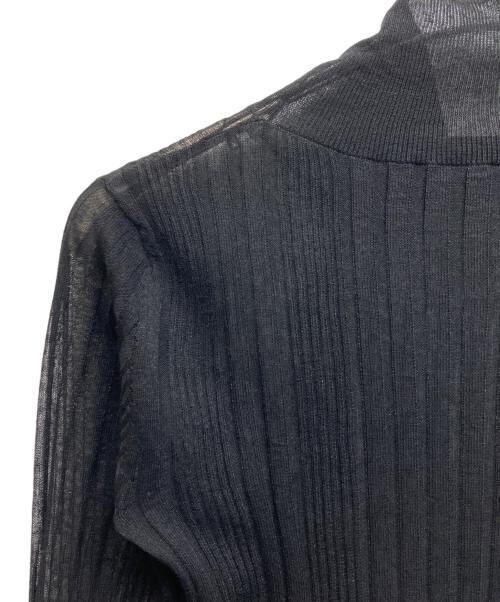 ELENDEEK（エレンディーク）ELENDEEK (エレンディーク) ハイネックシアーリブニット ブラック サイズ:Freeの古着・服飾アイテム