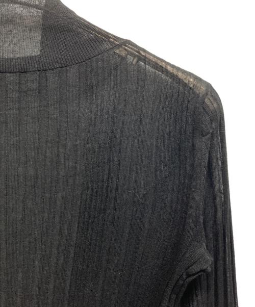 ELENDEEK（エレンディーク）ELENDEEK (エレンディーク) ハイネックシアーリブニット ブラック サイズ:Freeの古着・服飾アイテム