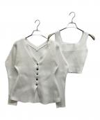 ELENDEEKエレンディーク）の古着「シルエットアンサンブルニット」｜ホワイト