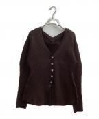 ELENDEEKエレンディーク）の古着「SILHOUETTE ENSEMBLE KT / シルエットアンサンブルニット」｜ブラウン