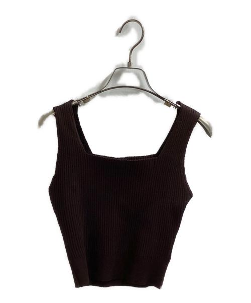 ELENDEEK（エレンディーク）ELENDEEK (エレンディーク) SILHOUETTE ENSEMBLE KT / シルエットアンサンブルニット ブラウン サイズ:FREEの古着・服飾アイテム