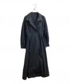 ELENDEEKエレンディーク）の古着「OPEN COLLAR F/F OP / オープンカラーフィット＆フレアワンピース / 512550303301」｜ネイビー