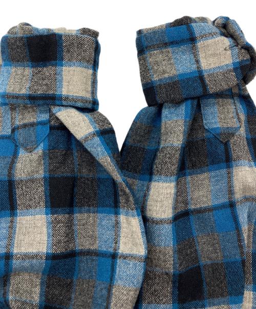 PENDLETON（ペンドルトン）PENDLETON (ペンドルトン) 50'S ウールオンブレチェックシャツ ブルー サイズ:Mの古着・服飾アイテム