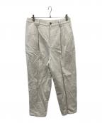 digawelディガウェル）の古着「2Tuck Tapered Pants」｜アイボリー