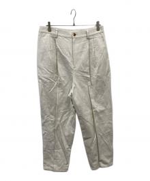 digawel（ディガウェル）の古着「2Tuck Tapered Pants」｜アイボリー