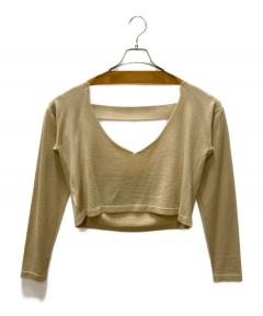 中古・古着通販】sheller (シェリエ) half sleeve stitch knit tops