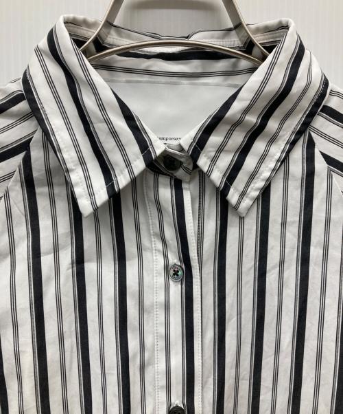 ticca（ティッカ）ticca (ティッカ) シャツドレス/ストライプワンピース ホワイト サイズ:Freeの古着・服飾アイテム