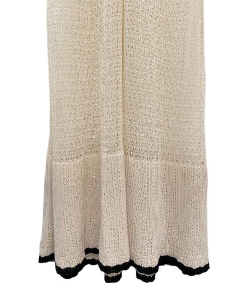 FETICO（フェティコ）FETICO (フェティコ) LACE KNIT MAXI CARDIGAN ベージュ サイズ:1の古着・服飾アイテム