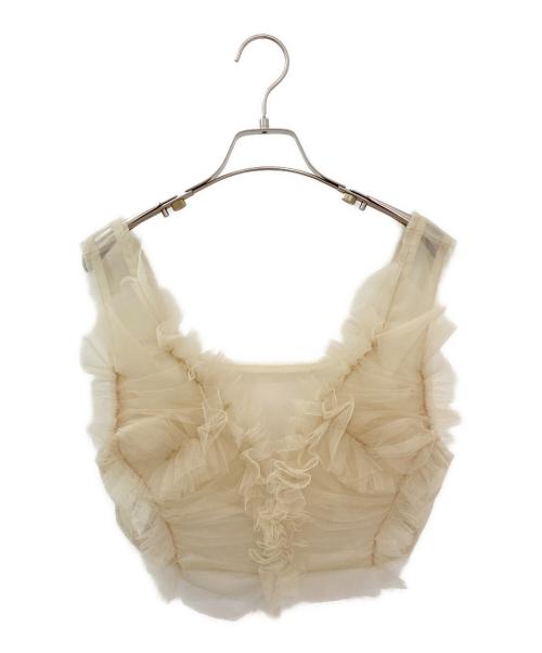 Chika Kisada（チカ キサダ）Chika Kisada (チカ キサダ) Tulle Tank top ベージュ サイズ:1の古着・服飾アイテム