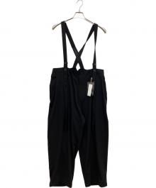 s'yte（サイト）の古着「PE/RAYON GABARDINE STRETCH SUSPENDER PANTS」｜ブラック