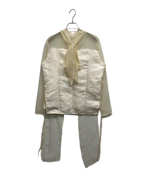 RIV NOBUHIKO（リブノブヒコ）RIV NOBUHIKO (リブノブヒコ) JOSSE BLOUSE アイボリー サイズ:Freeの古着・服飾アイテム