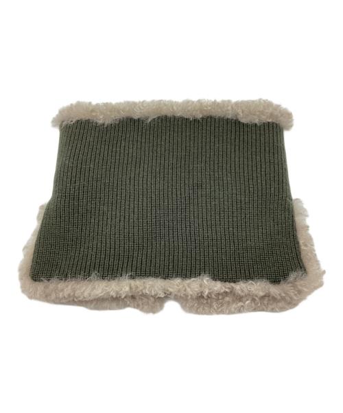 UN3D.（アンスリード）UN3D. (アンスリード) FABRIC MIX NECK WARMER オリーブ×グレーの古着・服飾アイテム