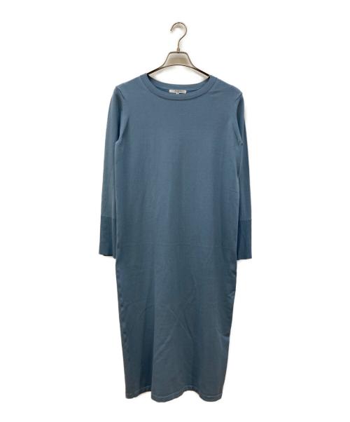 SLOW（スロウ）SLOW (スロウ) ニットワンピース ブルー サイズ:38 未使用品の古着・服飾アイテム