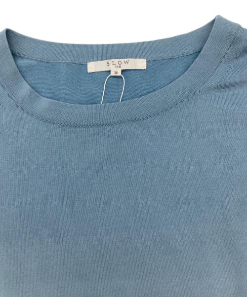 SLOW（スロウ）SLOW (スロウ) ニットワンピース ブルー サイズ:38 未使用品の古着・服飾アイテム