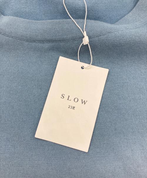 SLOW（スロウ）SLOW (スロウ) ニットワンピース ブルー サイズ:38 未使用品の古着・服飾アイテム