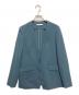 icB（アイシービー）の古着「ウール2WAYストレッチ ノーカラージャケット」｜ブルー