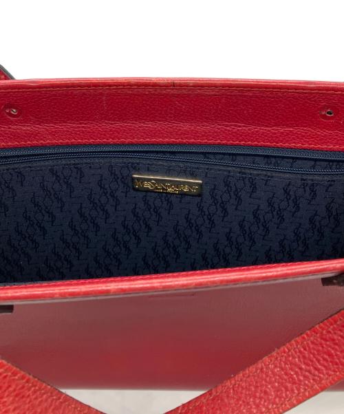 Yves Saint Laurent（イヴサンローラン）Yves Saint Laurent (イヴサンローラン) レザーバッグ レッドの古着・服飾アイテム