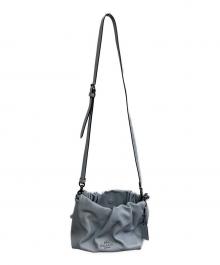 COACH（コーチ）の古着「COACH　フェイドローストリングバッグ」｜スカイブルー