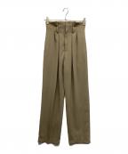 Ameriアメリ）の古着「MEDI 2TUCK HIGH WAIST PANTS」｜グレージュ