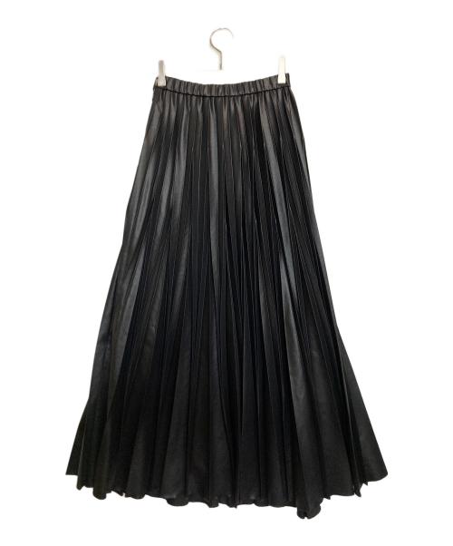 UN3D.（アンスリード）UN3D. (アンスリード) ウルシオリガミプリーツスカート ブラック サイズ:36の古着・服飾アイテム