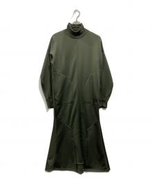 UN3D.（アンスリード）の古着「ハイネックマーメイドスウェットワンピース」｜グリーン