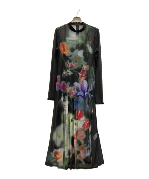 Ameri（アメリ）Ameri (アメリ) SMOKE FLOWER FLARE DRESS/0125105720100 ブラック サイズ:S 未使用品の古着・服飾アイテム