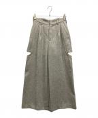 Ameriアメリ）の古着「DEFORMATION SUMMER TWEED PANTS」｜アイボリー