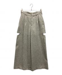 Ameri（アメリ）の古着「DEFORMATION SUMMER TWEED PANTS」｜アイボリー