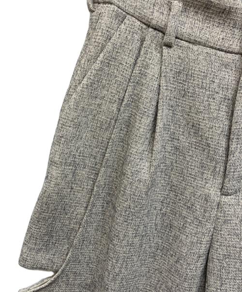 Ameri（アメリ）Ameri (アメリ) DEFORMATION SUMMER TWEED PANTS アイボリー サイズ:S 未使用品の古着・服飾アイテム