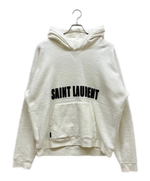 Saint Laurent Paris（サンローランパリ）Saint Laurent Paris (サンローランパリ) プルオーバーパーカー ホワイト サイズ:Lの古着・服飾アイテム