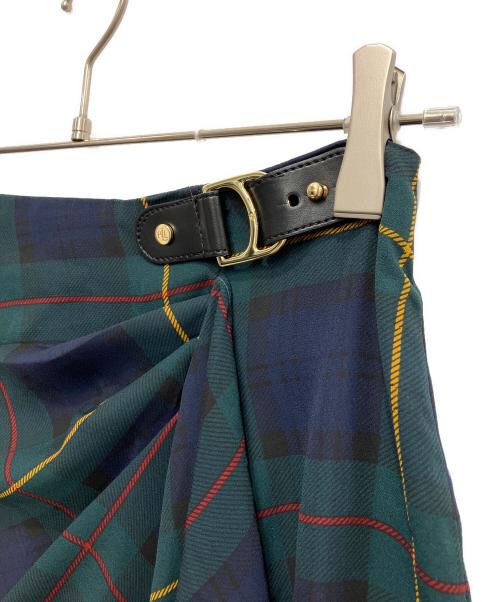 LAUREN RALPH LAUREN（ローレンラルフローレン）LAUREN RALPH LAUREN (ローレンラルフローレン) チェックスカート グリーン サイズ:2 未使用品の古着・服飾アイテム