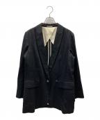 STUMBLYスタンブリ―）の古着「リネンテーラードジャケット」｜ブラック