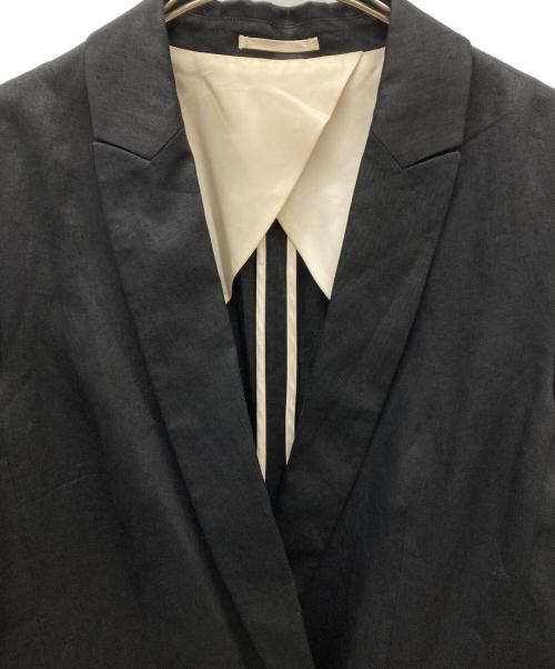 STUMBLY（スタンブリ―）STUMBLY (スタンブリ―) リネンテーラードジャケット ブラック サイズ:38の古着・服飾アイテム