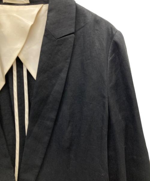 STUMBLY（スタンブリ―）STUMBLY (スタンブリ―) リネンテーラードジャケット ブラック サイズ:38の古着・服飾アイテム