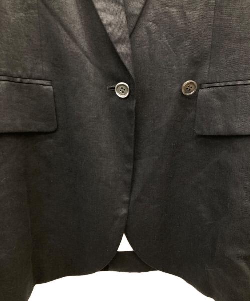 STUMBLY（スタンブリ―）STUMBLY (スタンブリ―) リネンテーラードジャケット ブラック サイズ:38の古着・服飾アイテム