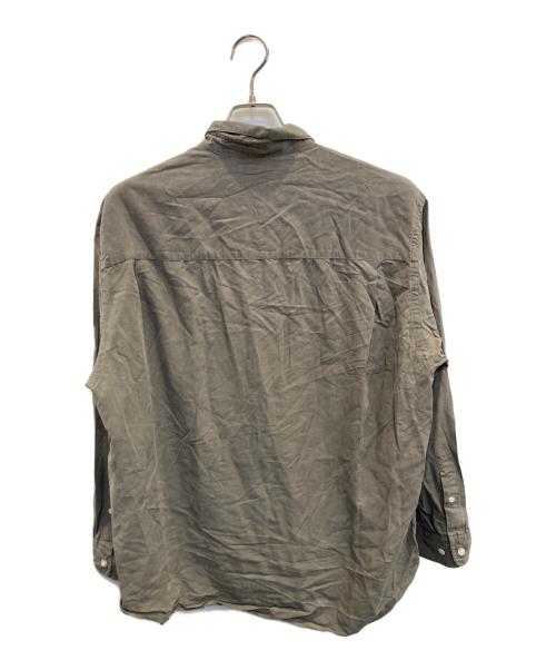 STEVEN ALAN（スティーブンアラン）STEVEN ALAN (スティーブンアラン) スラブレギュラーカラーシャツ グレー サイズ:Lの古着・服飾アイテム