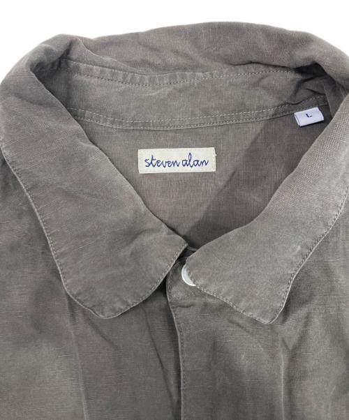 STEVEN ALAN（スティーブンアラン）STEVEN ALAN (スティーブンアラン) スラブレギュラーカラーシャツ グレー サイズ:Lの古着・服飾アイテム