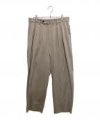 STEVEN ALANスティーブンアラン）の古着「グレースツイルインツープリーツドレストラウザーズ」｜ライトグレー