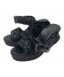 HERMES（エルメス）の古着「イネス編み込みレザーエスパドリーユ」｜ブラック
