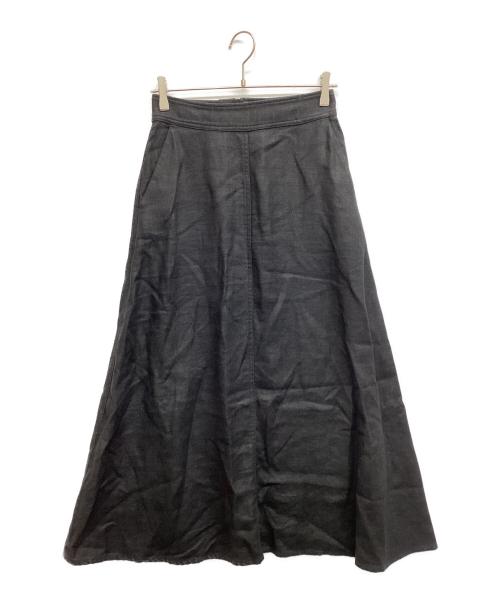 THE SHINZONE（ザ シンゾーン）THE SHINZONE (ザ シンゾーン) LINEN FLARED SK ブラック サイズ:34の古着・服飾アイテム