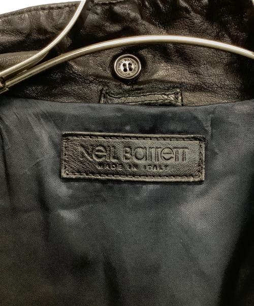 NEIL BARRETT（ニールバレット）NEIL BARRETT (ニールバレット) シワ加工 マルチポケットレザージャケット ブラック サイズ:Mの古着・服飾アイテム
