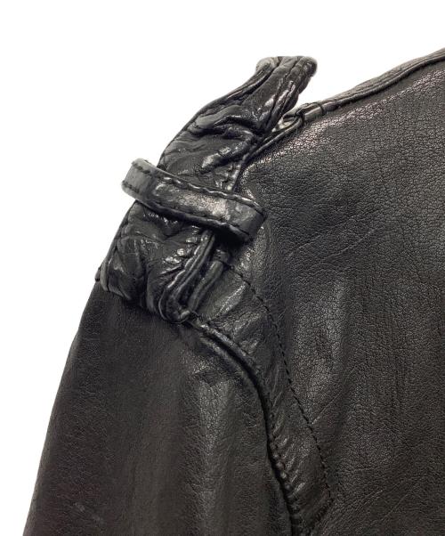 NEIL BARRETT（ニールバレット）NEIL BARRETT (ニールバレット) シワ加工 マルチポケットレザージャケット ブラック サイズ:Mの古着・服飾アイテム
