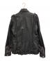 NEIL BARRETT (ニールバレット) シワ加工 マルチポケットレザージャケット ブラック サイズ:M：40000円