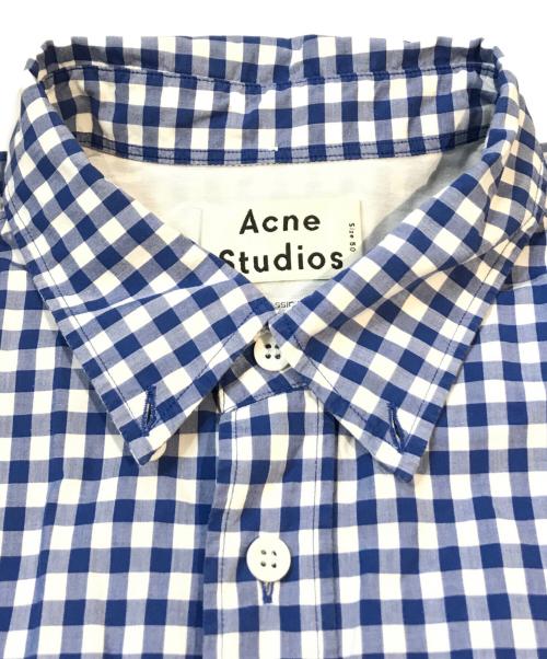 Acne studios（アクネ ストゥディオス）ACNE STUDIOS (アクネ ストゥディオス) ギンガムチェック ボタンダウンシャツ　21Y166 ブルー サイズ:50の古着・服飾アイテム